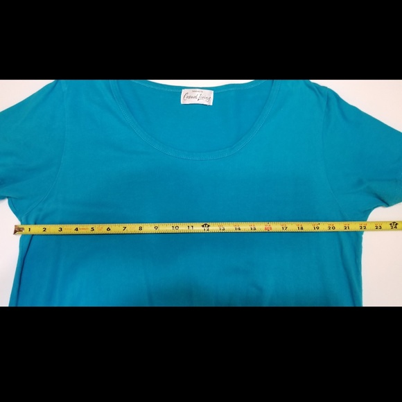 Turquoise T-Shirt Dress Tropical - Picture 4 of 8